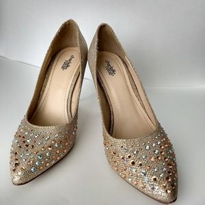 Sparkly Gold Heels by Charlotte Russe